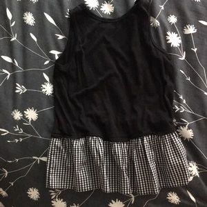Tank top  with small ruffled skirt on bottom